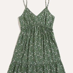 Green floral dress